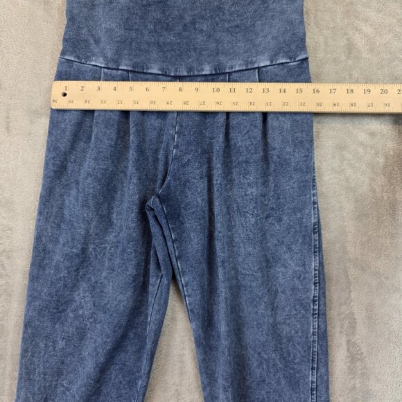 GAYA Pants Womens S Blue Acid Wash High Rise Tapered Pull On Elastic Waist Boho - Picture 5 of 11